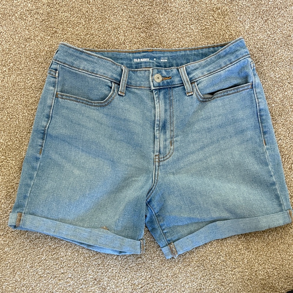 High-Waisted Wow Jean Shorts -- 5-inch inseam